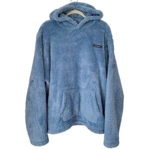 Crown & Ivy Men's Sherpa Hoodie Pullover Sweatshirt Blue- Size XL